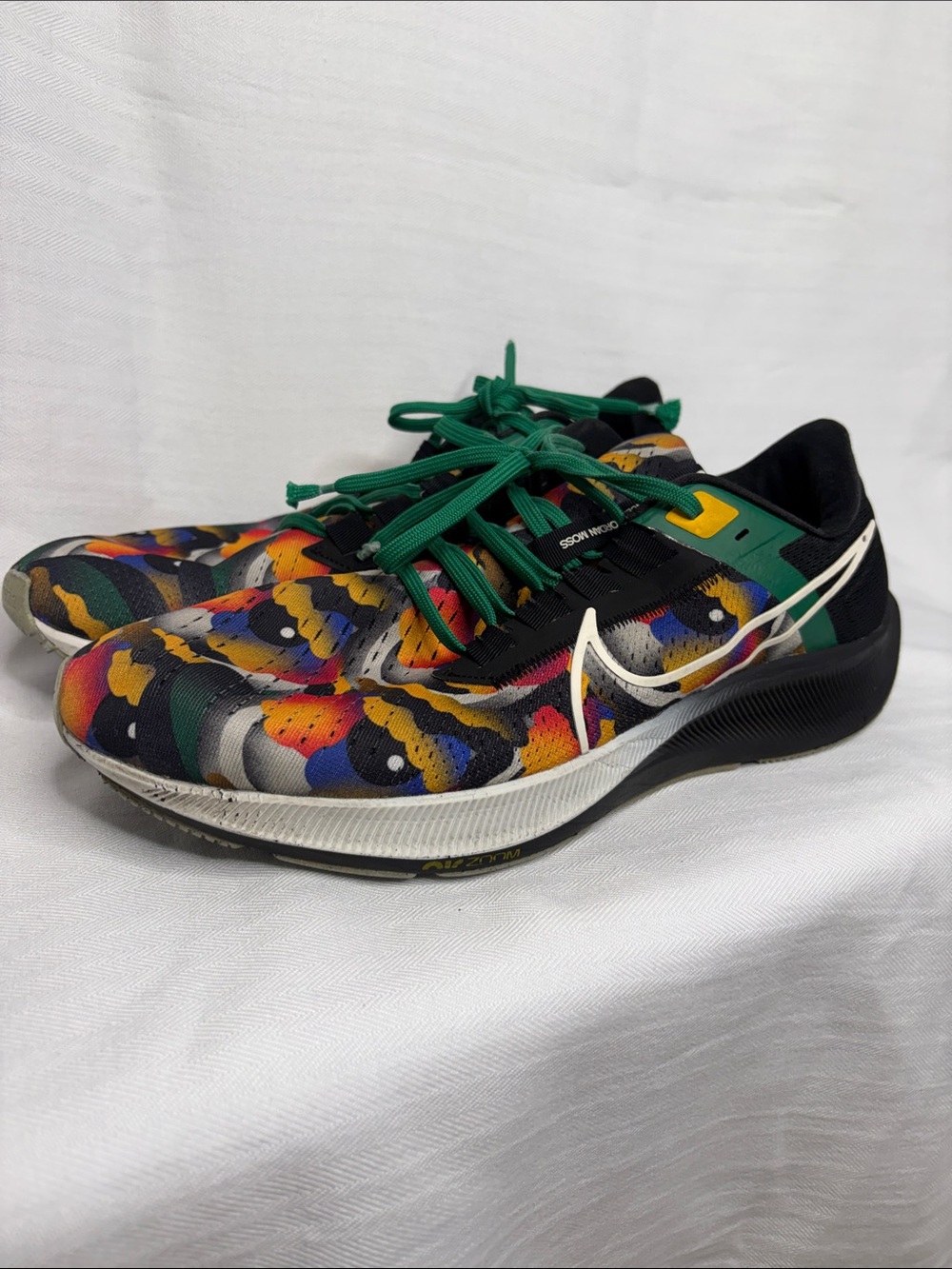 Nike Air Zoom Pegasus Jordan Moss Always Multicolor Athletic Shoes Size 12.5